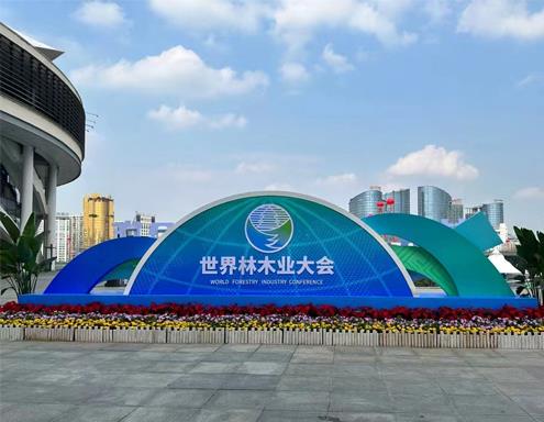 麗耐建材亮相第一屆世界林木業(yè)大會(huì)<div   id=